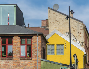 Fototapeta na wymiar Colorful buildings of Oslo