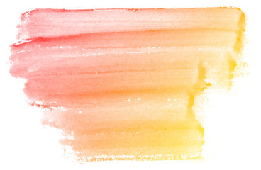 Abstract red watercolor on white background.This is watercolor splash.It is drawn by hand.