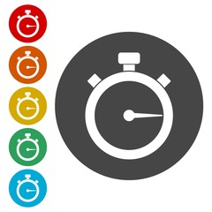 Timer icons set 