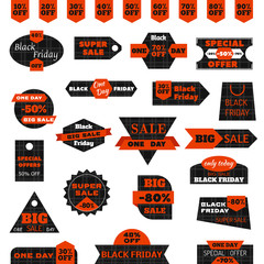 Black Friday Sale badges and labels.