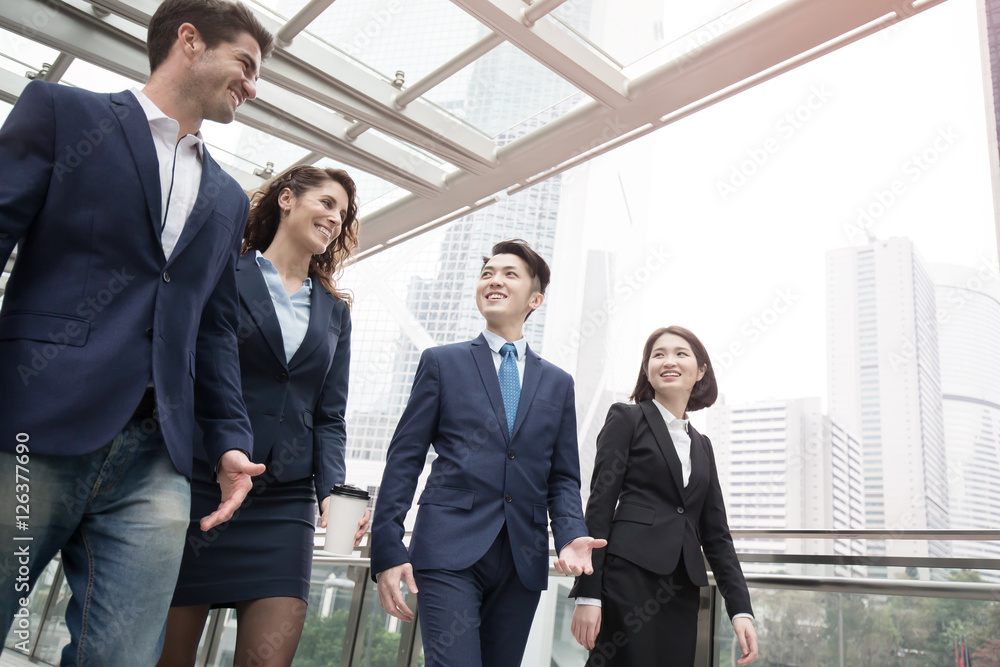 Wall mural business people meeting