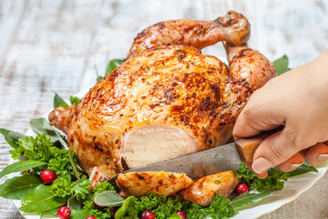 Whole Roasted Chicken for holidays