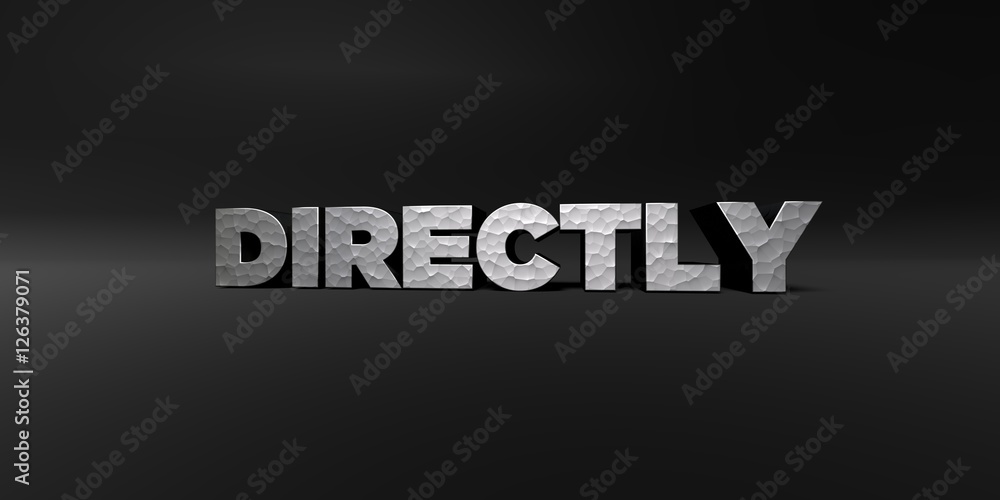 Fototapete directly - hammered metal finish text on black studio - 3d rendered royalty free stock photo. this i