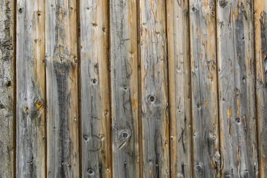 A wall of old wooden boards 1