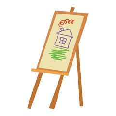 Easel art board vector