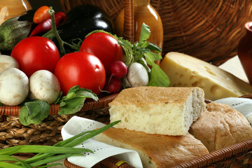 bread and vegetables