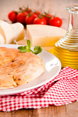 Cheese focaccia bread.