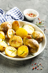 Baked potatoes with rosemary