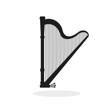 Harp  icon on the white background.