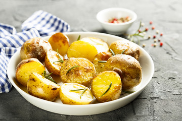 Baked potatoes with rosemary