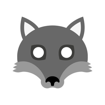 Cartoon mask of wolf for halloween