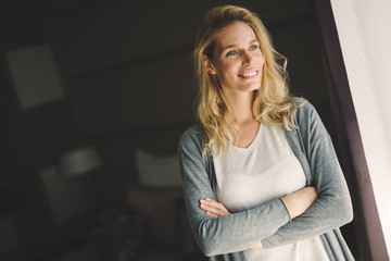 Obraz premium Beautiful mature blond woman
