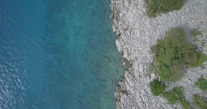 Aerial,Vertical Flight Along Croatian Coast-Line - Native Material..Straight out of the cam, watch also for the graded and stabilized version