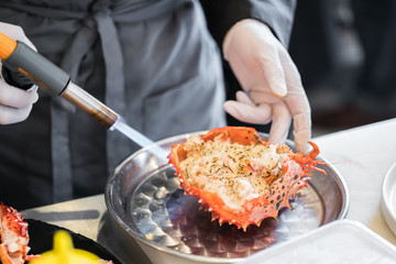 Grilled crab
