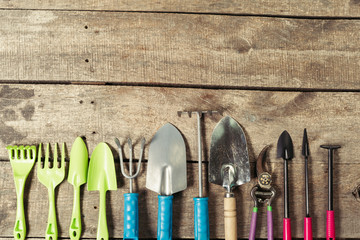 composition of garden tools