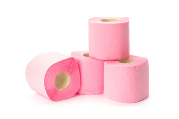 toilet paper isolated on white background