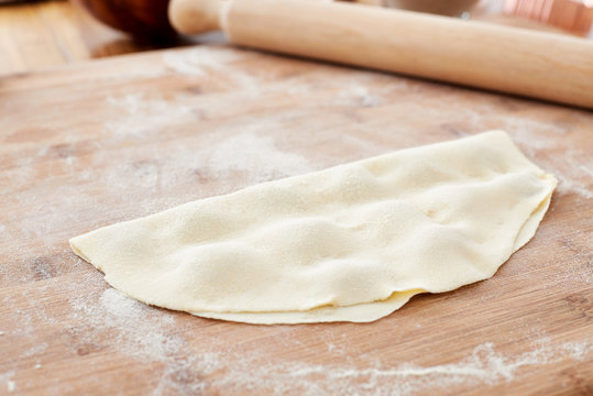 Making handmade ravioli pasta