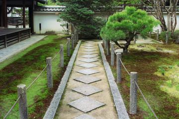 Pathway in japanese zen garden