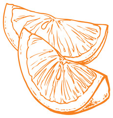  monochrome orange slices