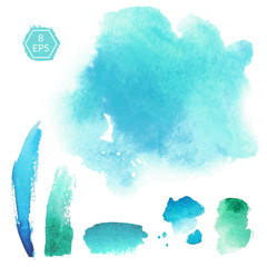 Vector. Watercolor blots.