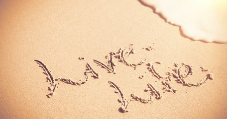 Live life written on sand