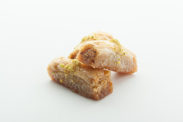 Tasty Turkish delight isolated on white