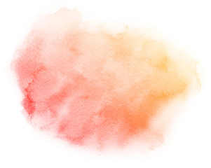 Obraz premium Abstract red watercolor on white background.This is watercolor splash.It is drawn by hand.