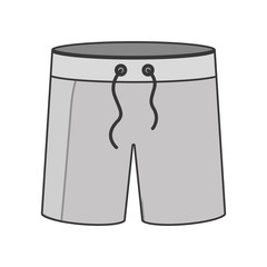 monochrome swimming trunks shorts with vertical lines vector illustration