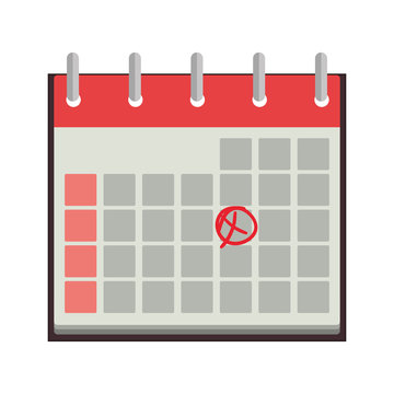 recommend clip art: silhouette calendar with day marked vector illustration