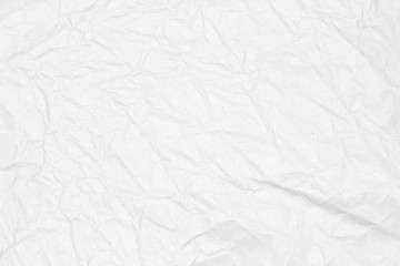 Recycled crumpled white paper texture or paper background.  Closeup white paper detail for design with copy space for text or image.