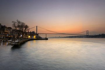 Istanbul Bosphorus Bridge at sunset