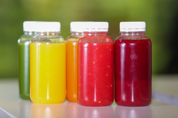 Fresh juice mix fruit and vegetables, healthy drinks