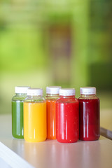 Fresh juice mix fruit and vegetables, healthy drinks
