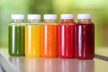 Fresh juice mix fruit and vegetables, healthy drinks