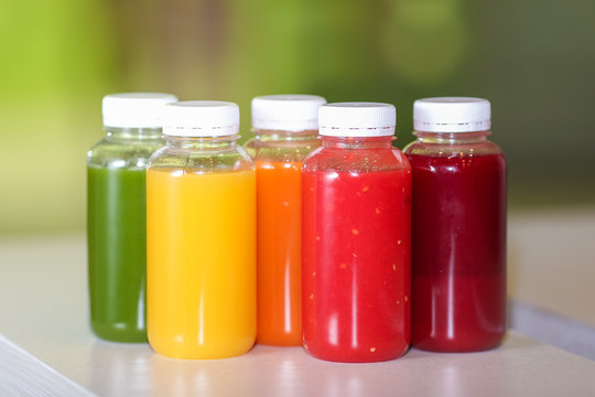 Fresh juice mix fruit and vegetables, healthy drinks