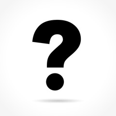 question icon on white background