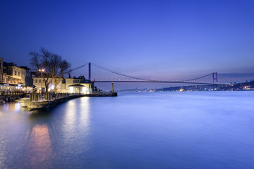 Istanbul Bosphorus Bridge at sunset