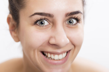 Obraz premium Portrait of a beautiful happy young woman