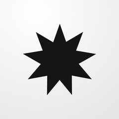 Jewish star icon illustration