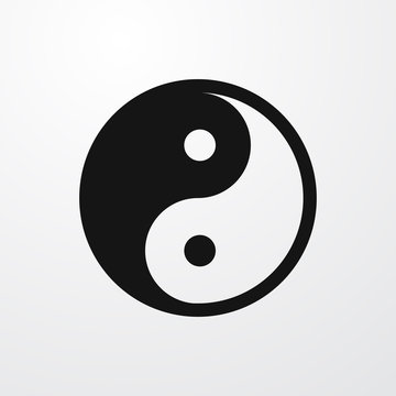 yin yang icon illustration