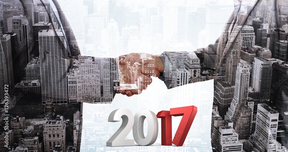Poster composite image of composite image of gray and red numbers