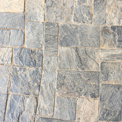 the Rock wall seamless texture. pattern of decorative black slate stone wall surface