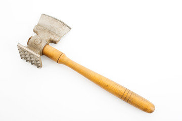 Alter Fleischklopfer und Axt