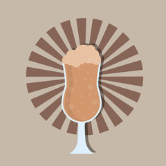 delicious milkshake cup icon vector illustration graphic design
