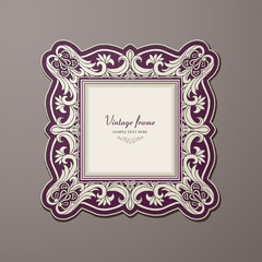Vintage ornamental frame, rich, royal, luxury design