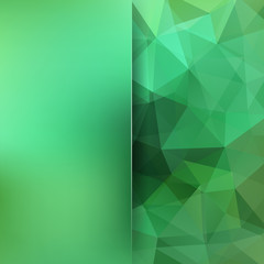 Abstract polygonal vector background. Green geometric vector illustration. Creative design template. Abstract vector background for use in design