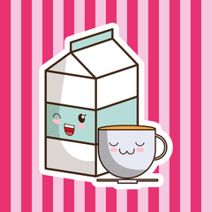 milk box coffee cartoon