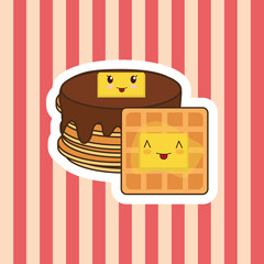 crepes waffles cartoon