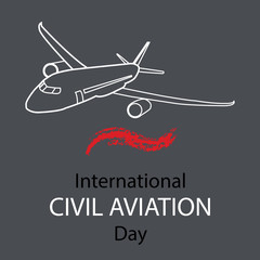 International civil aviation day vector - 126396608