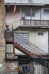 The Balcony Of An Old House In The Old Part Of Tbilisi - The Capital Of Georgia.